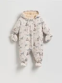 Bluzki dla niemowląt - Reserved - Kombinezon z ociepleniem - beżowy - miniaturka - grafika 1