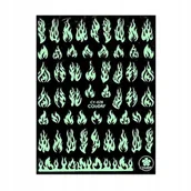 Ozdoby do paznokci - Allepaznokcie Naklejki do paznokci cienkie samoprzylepne świecące w UV Colorf CY-028 - miniaturka - grafika 1