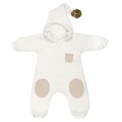 Kombinezony dla dzieci - Hi Little One kombinezon całoroczny z kapturem TOG 2,0 OverSize BOHO White roz M Pom Pom - miniaturka - grafika 1