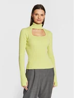 Swetry damskie - Herskind Golf Vita 4631853 Zielony Slim Fit - miniaturka - grafika 1