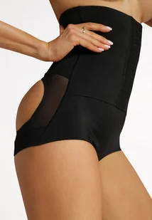 Czarne Majtki Modelujące z Push-Up z Wysoką Talią Larniessa - Majtki damskie - miniaturka - grafika 1