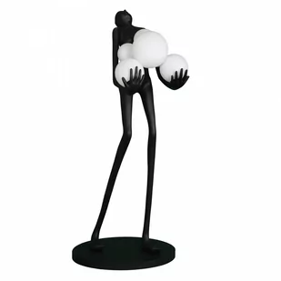 Lampa podłogowa woman czarna 180 cm kod: F9312 - Lampy stojące - miniaturka - grafika 1