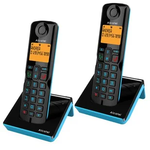 ALCATEL S280 Duo Czarno Niebieski - Telefony stacjonarne - miniaturka - grafika 1