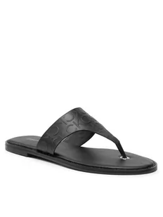Calvin Klein Japonki Almond Flat Tp Slide Hf HW0HW01159 Czarny - Klapki i japonki damskie - miniaturka - grafika 1
