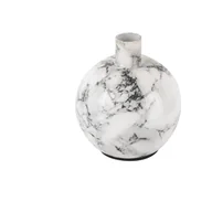 Świeczniki - Biało-czarny żelazny świecznik PT LIVING Marble, wys. 10 cm - miniaturka - grafika 1