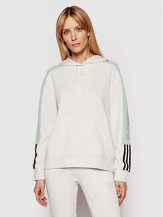 Bluzy damskie - Adidas Bluza Essentials Logo Colorblock GL1445 Szary Regular Fit - grafika 1