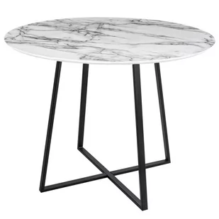 Stół okrągły CARAT 100 mamur - MDF, czarna podstawa - Stoły - miniaturka - grafika 1