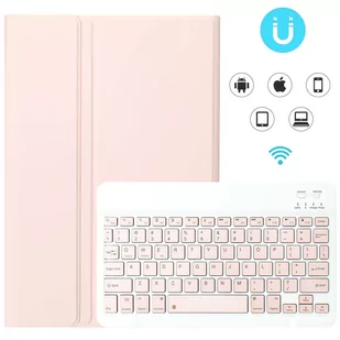 Etui ochronne z klawiatura bezprzewodowa Alogy Keyboard Case z miejscem na rysik do Apple iPad 10.9 2022 Różowe + Szkło - Części i akcesoria do laptopów - miniaturka - grafika 4