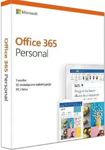 MICROSOFT Office 365 Personal QQ2-00735, 1 użytkownik/5 urządzeń, PL, BOX - Oprogramowanie dedykowane - miniaturka - grafika 1