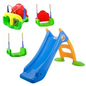 Place zabaw - Zestaw Ogrodowy Zabawek dla dzieci - Zjeżdżalnia i Huśtawka Adriatic 3 w 1 - miniaturka - grafika 1