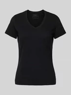 Koszulki i topy damskie - T-shirt z wyhaftowanym logo - miniaturka - grafika 1