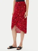 Spódnice - Pepe Jeans Spódnica midi Clau PL901199 Czerwony Slim Fit - miniaturka - grafika 1