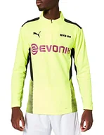 Koszulki męskie - PUMA PUMA Męska koszulka BVB Training 14 Zip Top W sponsora Safety Yellow-puma Black S 759069 - miniaturka - grafika 1