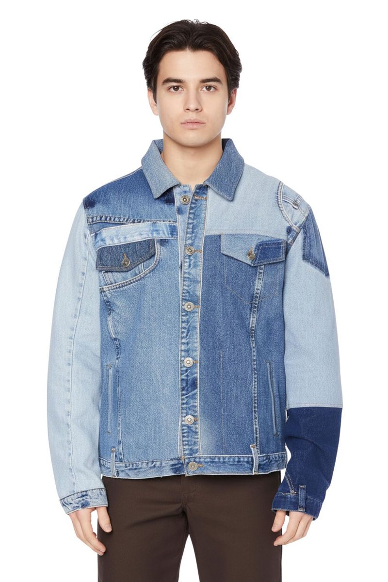 Kurtka męska Desigual Denim Patch jeansowa -S