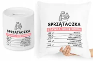 Skarbonki - DLA SPRZĄTACZKI ZESTAW PODUSZKA + SKARBONKA z Nadrukiem ze Zdjęciem - miniaturka - grafika 1