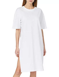 Koszulki i topy damskie - Urban Classics Damska sukienka z bawełny organicznej oversized Slit Tee Dress, damska koszulka sukienka z rozcięciem w wielu kolorach, rozmiary XS-5XL, biały, 3XL - grafika 1