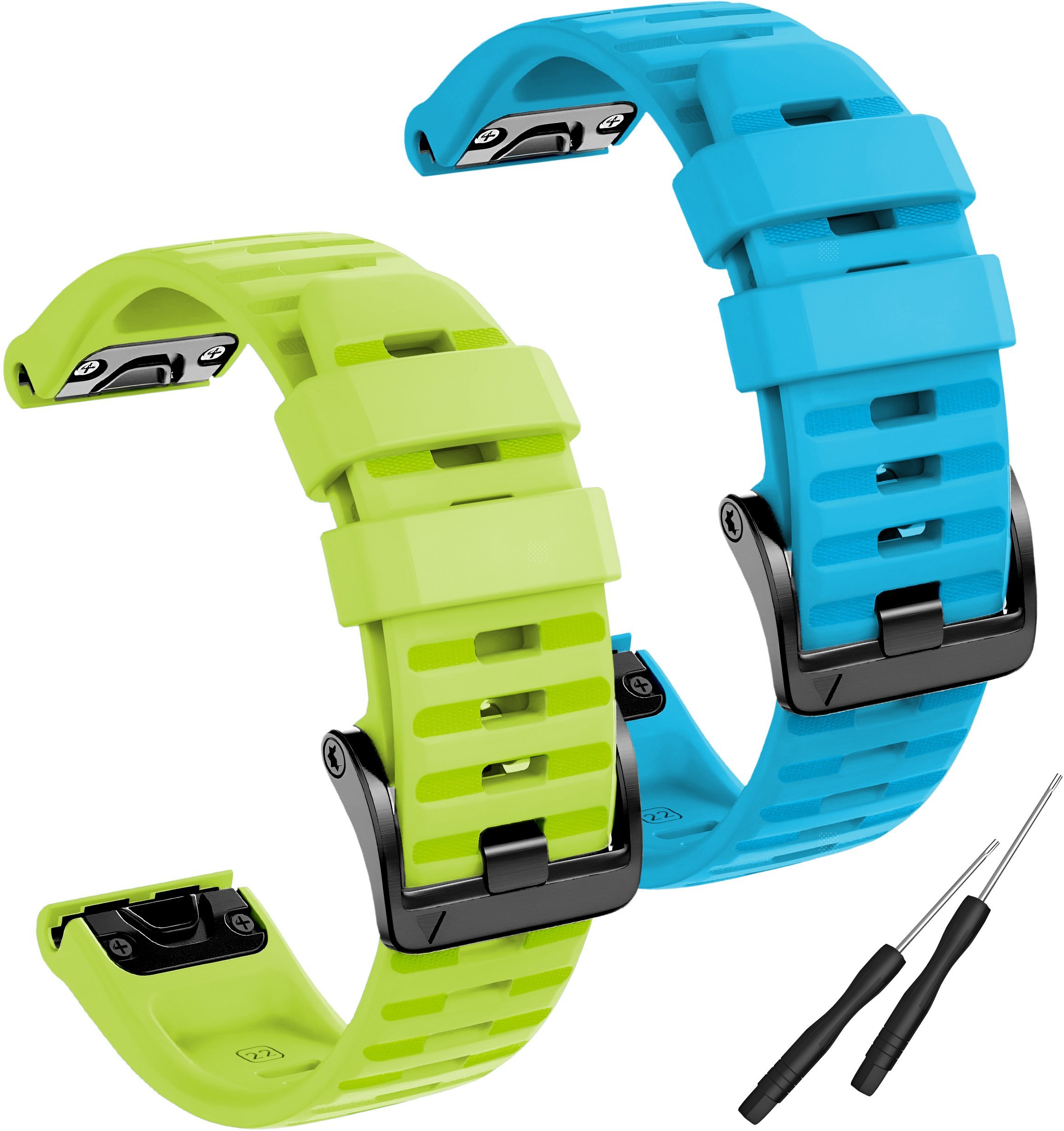 ChronSmarta Zestaw: 2x pasek ChronSmarta do smartwatch'a Garmin Fenix 5 6 7 8 Plus Solar AMOLED 47mm QuickFit