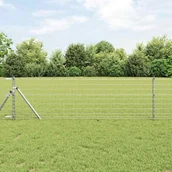 Ogrodzenia - Lumarko Ogrodzenie z słupkami Srebrny 0.6 x 10 m Stal - miniaturka - grafika 1