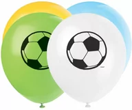 Balony i akcesoria - Balony lateksowe Piłka Nożna - 30 cm - 8 szt. - miniaturka - grafika 1
