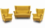 Komplety wypoczynkowe - Zestaw Wypoczynkowy Uszak Sofa + 2x Fotel - miniaturka - grafika 1