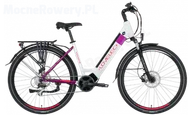 Rowery elektryczne - Lovelec Rower elektryczny Triago 2022 biały/fioletowy 28 cali - miniaturka - grafika 1