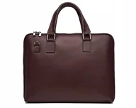 Torebki damskie - DAMSKA SKÓRZANA TORBA NA LAPTOPA SOLOME NEA BRĄZOWA - miniaturka - grafika 1