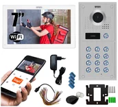 Wideodomofony - Wideodomofon do domu jednorodzinnego 2 przewodowy 5TECH TWIN monitor 7" VIRGO ONE(W)/82222 SZYRFATOR KOD CZYTNIK - miniaturka - grafika 1