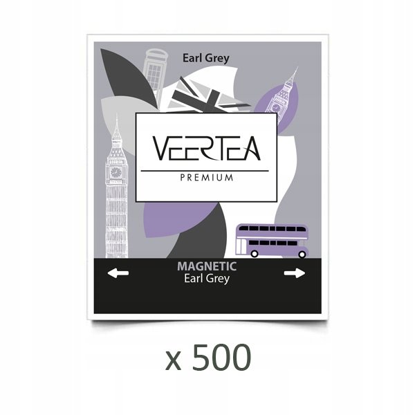 Herbata Veertea Magnetic Earl Grey czarna w kopertach 500 saszetek