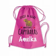 Plecaki worki - Worek Szkolny Na Buty Plecak Kapibara Capybara 4 - miniaturka - grafika 1