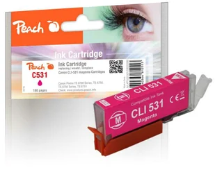 Peach PI100-501 nabój z tuszem 1 szt. Zamiennik Standardowa wydajność Purpurowy - Tusze zamienniki - miniaturka - grafika 1