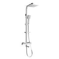 Zestawy prysznicowe - Mexen CQ45 zestaw wannowo-prysznicowy z deszczownicą i baterią termostatyczną, chrom - 779104595-00 - miniaturka - grafika 1