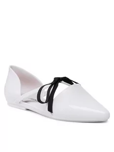 Melissa Półbuty Pointy Stripe Jason 33435 Biały - Półbuty damskie - miniaturka - grafika 1