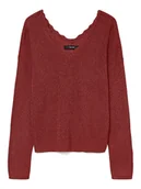 Swetry damskie - Vero Moda Sweter w kolorze bordowym - miniaturka - grafika 1