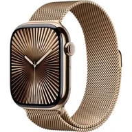 Smartwatch - Apple Watch 10 GPS + Cellular 46mm z tytanu złotym bransoletą mediolańską M/L - miniaturka - grafika 1