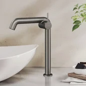 Baterie umywalkowe - EMKE Bateria umywalkowa wysoka antracyt matowy 33.2 cm - miniaturka - grafika 1