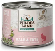 Mokra karma dla kotów - Wildes Land Cat Classic Adult Kalb & Ente puszka 200g - miniaturka - grafika 1