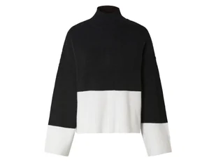 esmara® Sweter dzianinowy damski ze stójką (L (44-46), Czarny) - Swetry damskie - miniaturka - grafika 1