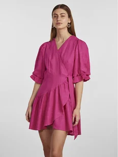 YAS Sukienka codzienna 26029985 Fioletowy Regular Fit - Sukienki - miniaturka - grafika 1