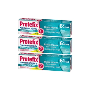 3x Protefix® Krem mocujący HYPOALERGICZNY, 3x47 g ZESTAW - Higiena protez i aparatów ortodontycznych - miniaturka - grafika 1
