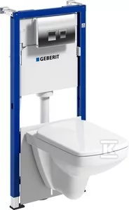 Zestaw stelażowy Duofix Basic Delta35 Selnova Square Compact - Stelaże i zestawy podtynkowe do WC - miniaturka - grafika 1