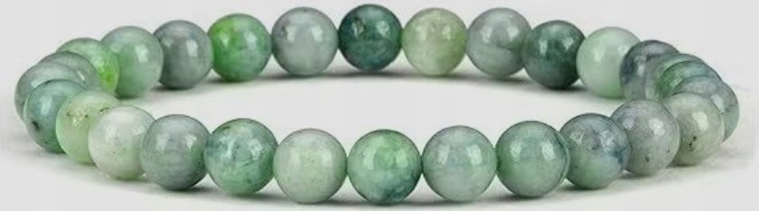 Zielona Bransoletka Kamień Regulowana Elastyczna Ręcznie Robiona