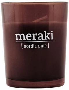 Meraki Świeca zapachowa Meraki w ciemnym szkle mała Nordic Pine Mkap042 - Świece - miniaturka - grafika 1