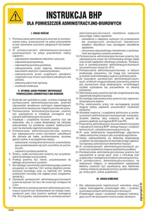 IAA08 OGÓLNA INSTRUKCJA BHP DLA POMIESZCZEŃ ADMINISTRACYJNO-BIUROWYCH, FN - FOLIA SAMOPRZYLEPNA; (245X350MM) - Instrukcje stanowiskowe BHP - miniaturka - grafika 1