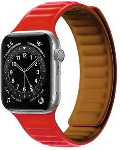 Magnetic Strap pasek do Watch 7 45mm magnetyczna opaska bransoleta bransoletka czerwony - Akcesoria do smartwatchy - miniaturka - grafika 1
