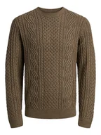 Swetry męskie - Jack & Jones Sweter w kolorze jasnobrązowym - miniaturka - grafika 1