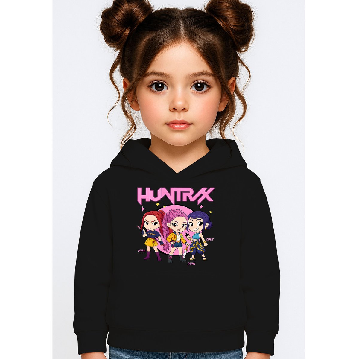 BLUZA DZIECIĘCA KPOP DEMON HUNTERS HUNTRIX 104 Z KAPTUREM BAWEŁNIANA