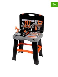 Smoby Stół warsztatowy "Black+Decker" w kolorze czarnym w walizce - 3+ - Zabawy w naśladowanie dorosłych - miniaturka - grafika 1