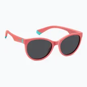 Okulary przeciwsłoneczne - Okulary przeciwsłoneczne dziecięce Polaroid PLD 8065/S coral/grey polarized WYSYŁKA W 24H 30 DNI NA ZWROT - miniaturka - grafika 1