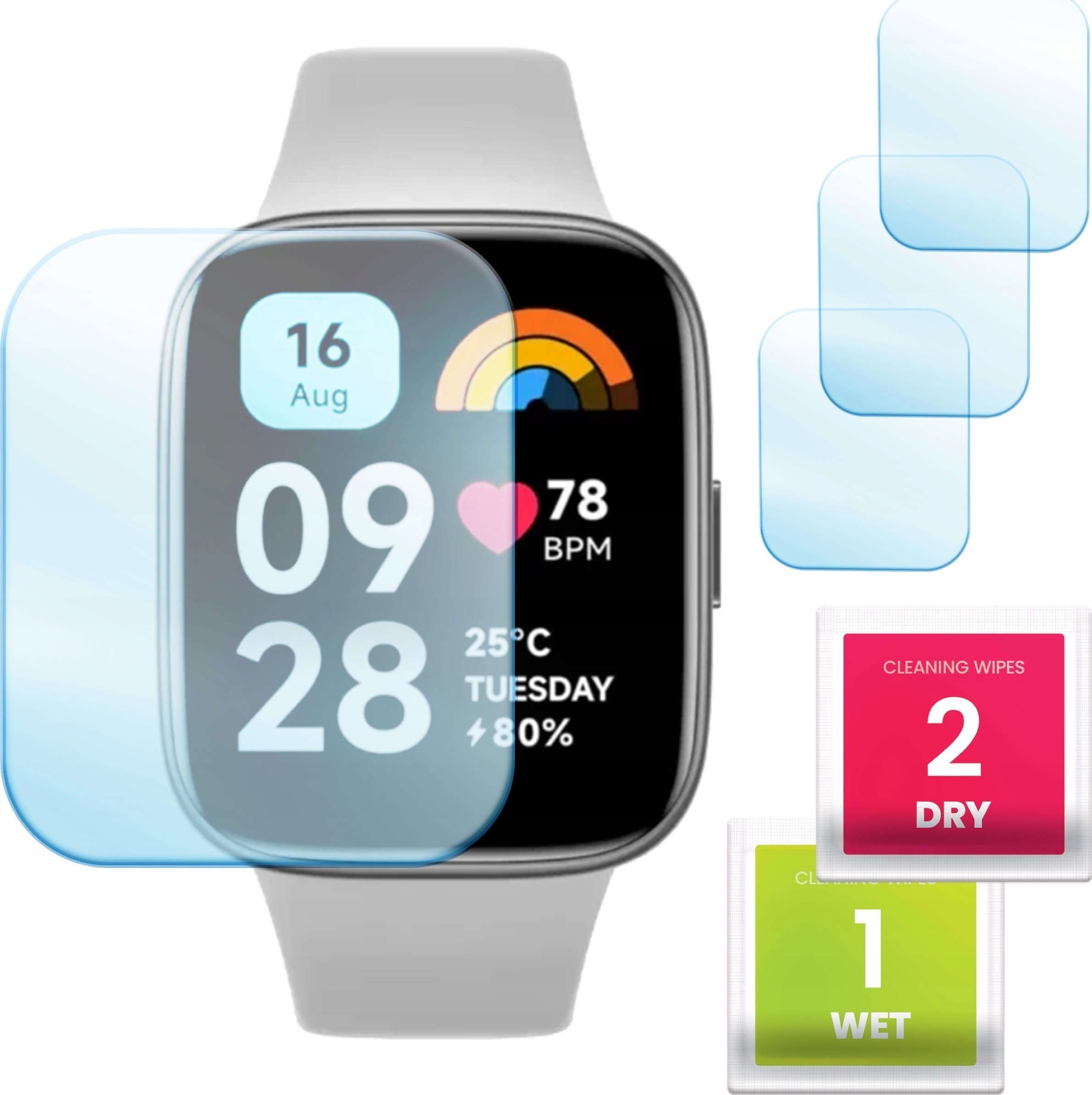 Hello Case 3-PAK Szkło Hybrydowe do Xiaomi Redmi Watch 3 Active Szkiełko, Ochronne