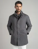 Płaszcze męskie - płaszcz nissoria szary - miniaturka - grafika 1